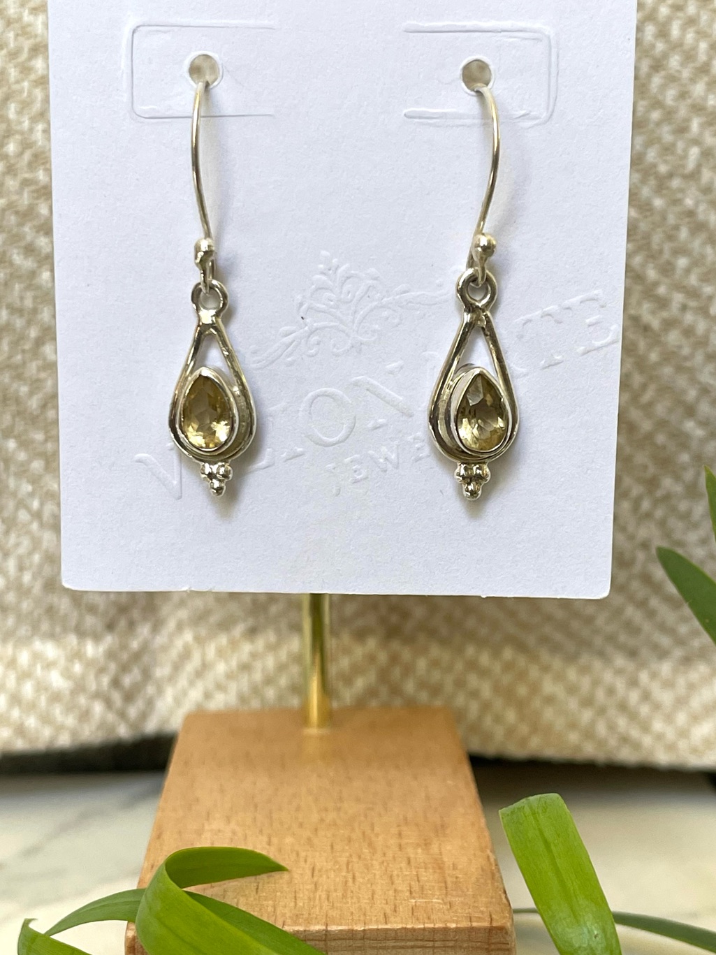 Handmade Earrings 925 Sterling Silver, Golden Topaz “Vibes: Spring&Summer”